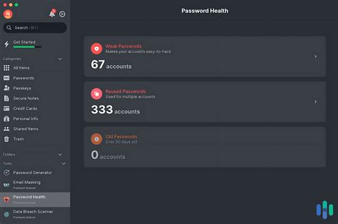 Tracking in password managers