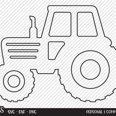 Download Tractor Coloring Page SVG File - SVG Design Cut Images