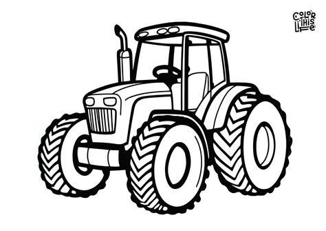 Tractor Coloring Pages Easy