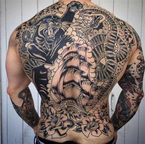 Trad Back Tattoo