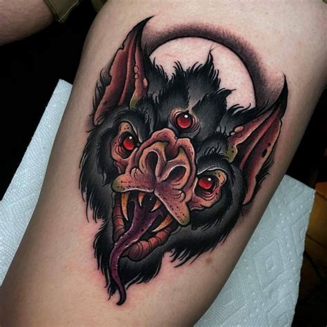 Trad Bat Tattoo