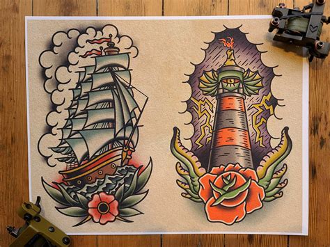 Trad Ship Tattoo