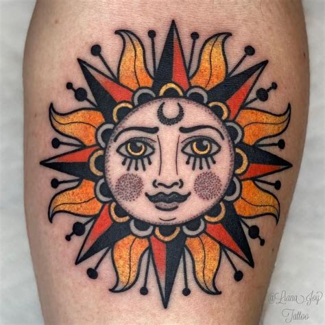Trad Sun Tattoo
