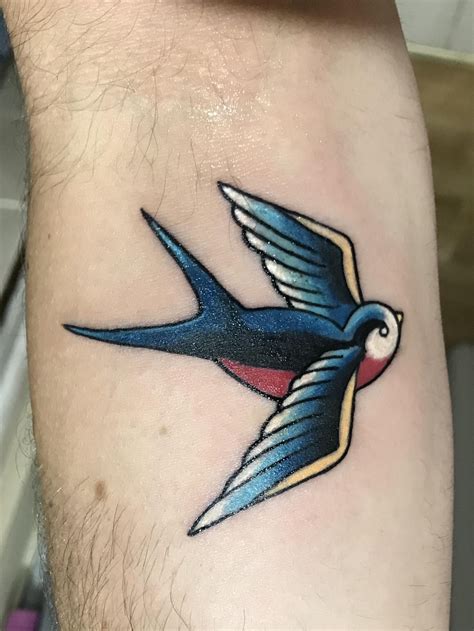 Trad Swallow Tattoo