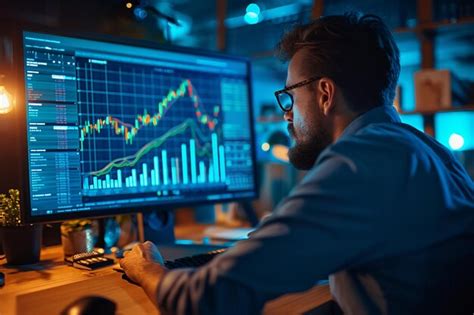 Trader Analyzing Stock Market Data