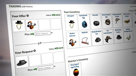 Trading items in Roblox
