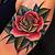 Traditional English Rose Tattoo