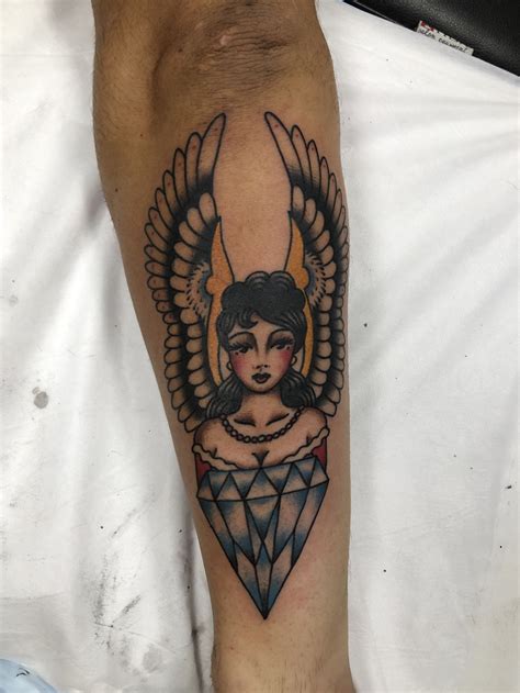 Traditional Angel Tattoo