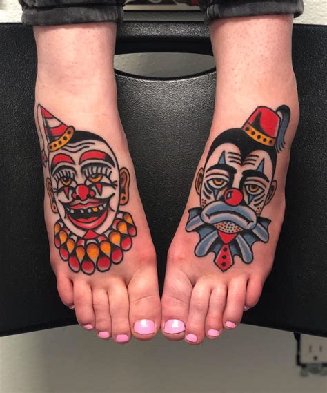 Traditional Clown Tattoo