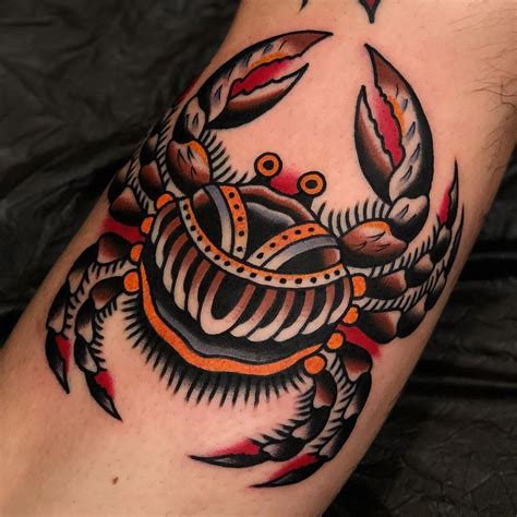 Traditional Crab Tattoo