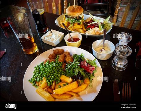 Traditional English pub lunch
