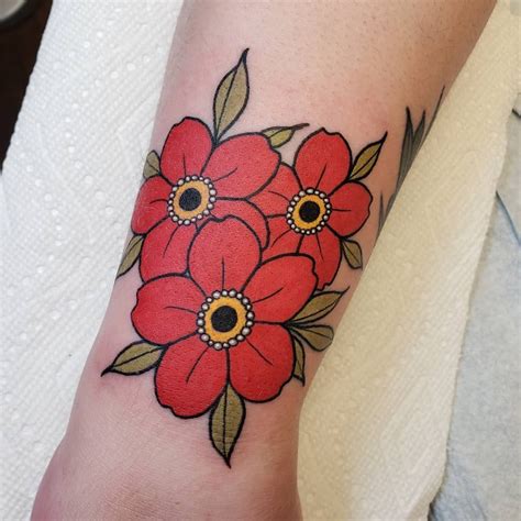 Traditional Floral Tattoo