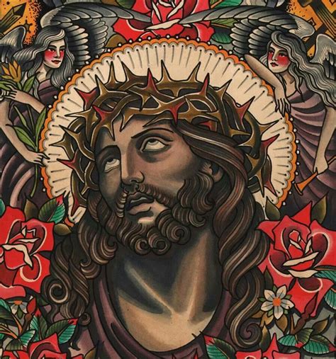 Traditional Jesus Tattoo