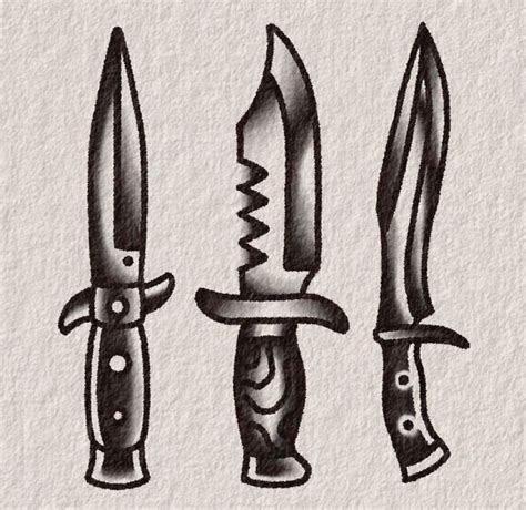 Traditional Knife Drawing