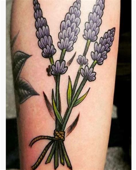 Traditional Lavender Tattoo
