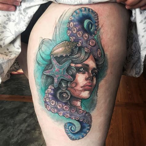 Traditional Mermaid Tattoo