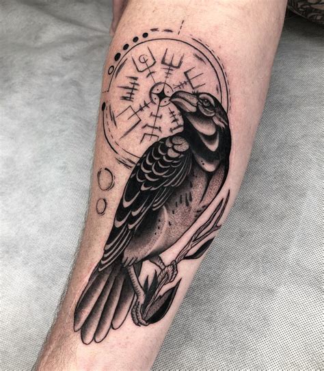 Traditional Raven Tattoo