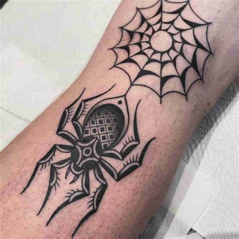 Traditional Spider Web Tattoo Design