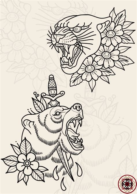 Traditional Tattoo Outline
