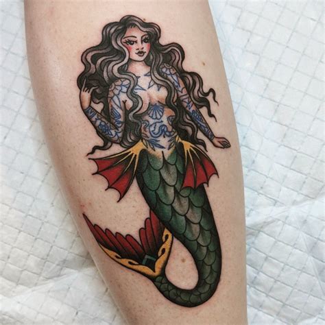 Traditional Tattoos Mermaid