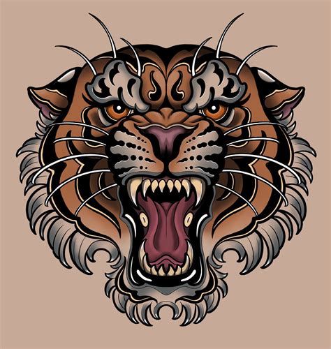 12+ Traditional Tiger Head Tattoo Designs and Ideas PetPress