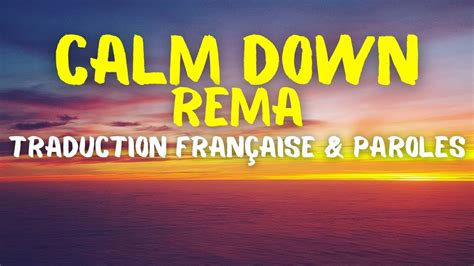 Traduction Parole Calm Down