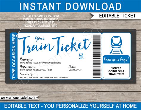 Train Ticket Template
