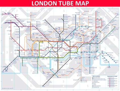 London Map Tube And Train UK Map