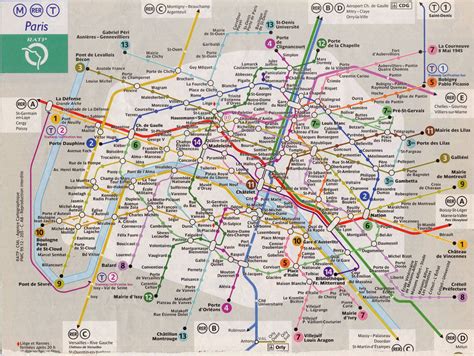 Paris RER Stations Map BonjourLaFrance Helpful Planning, French