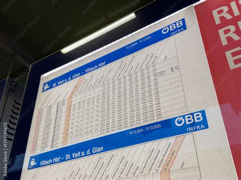 Train schedule Austria