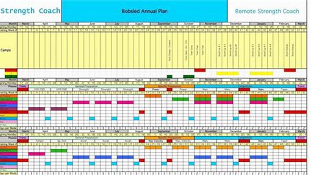 Training Calendar Excel