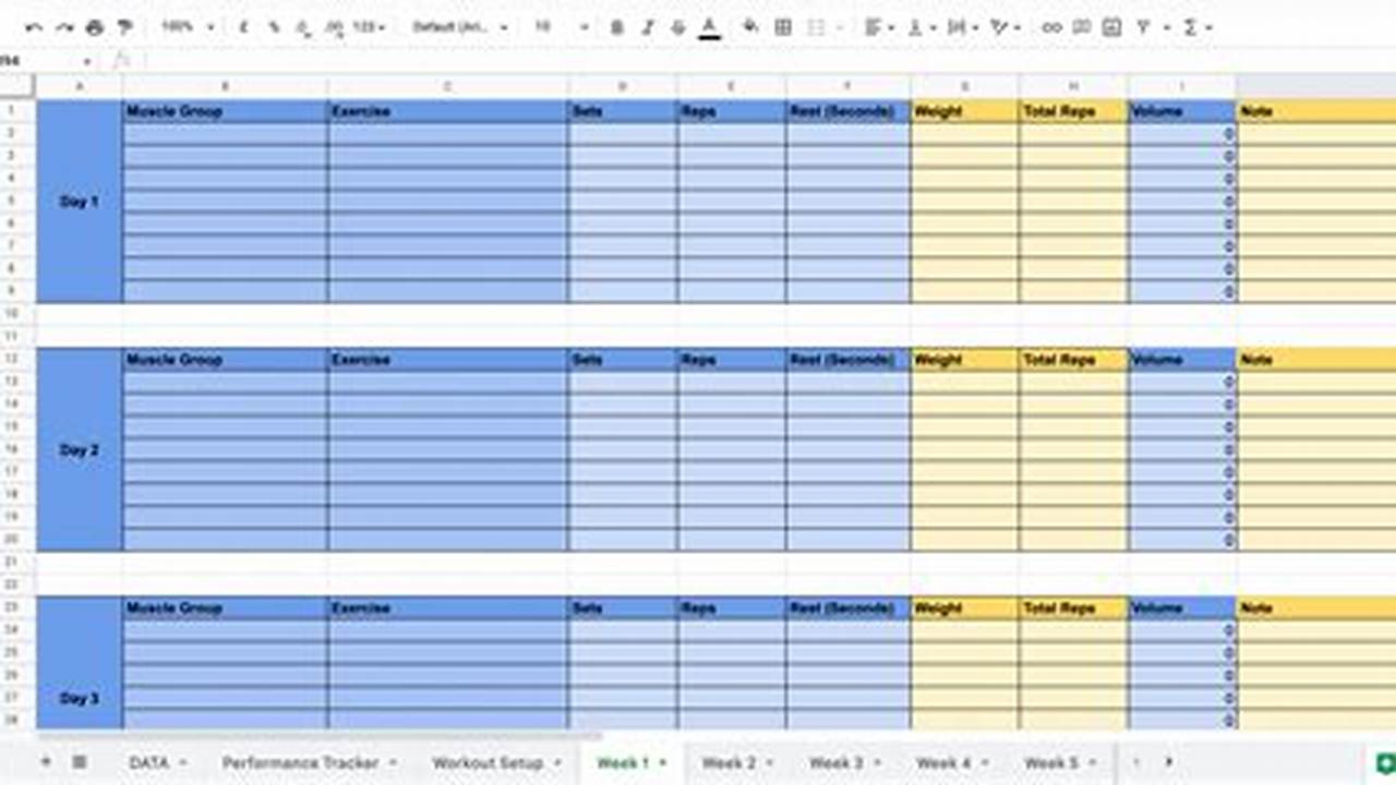 Training Calendar Template Google Sheets