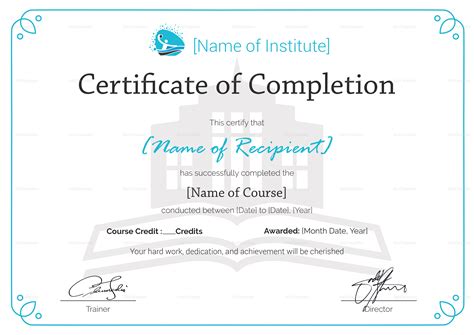 The terrific Certificate Of Completion Template Free Download