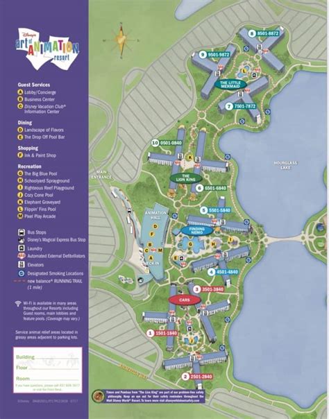 Training and certification options for MAP Art of Animation Resort Map