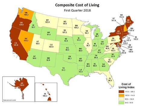 Training and certification options for MAP Cost of Living US Map