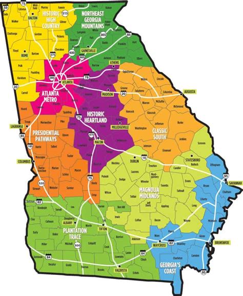 Training and Certification Options for MAP County Map of Georgia with Cities