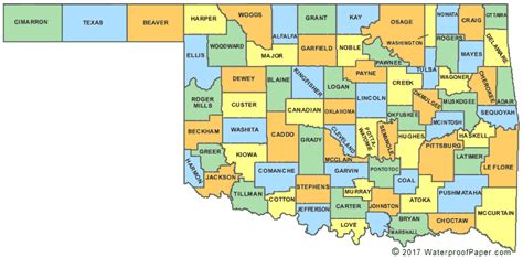 Training and Certification Options for MAP County Map Of Oklahoma With Cities