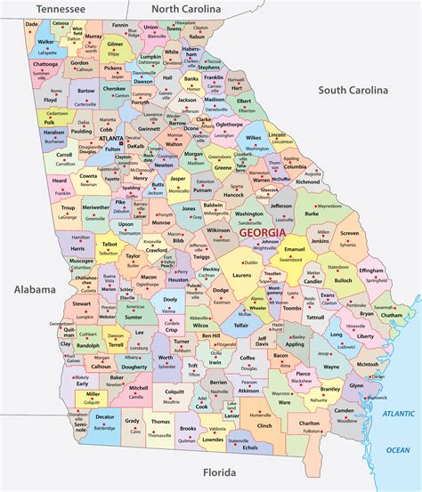 Training and certification options for MAP Georgia State Map With Counties
