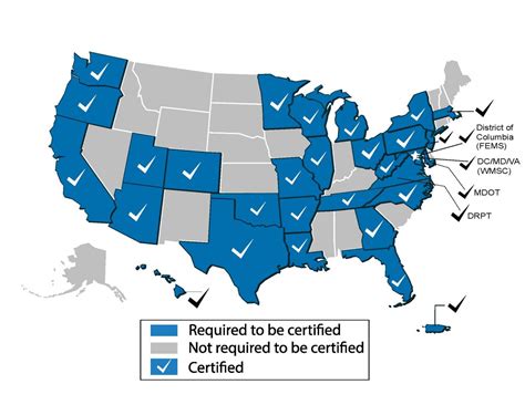 Training and Certification Options for MAP Images of the United States Map