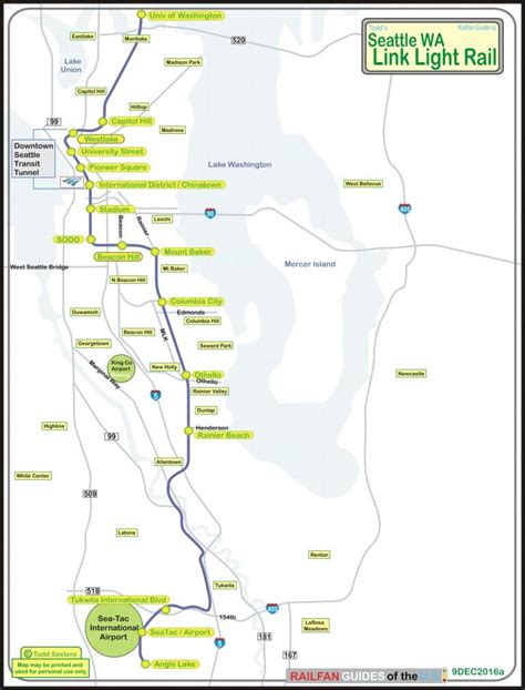 Training and Certification Options for the MAP Light Link Rail Seattle Map