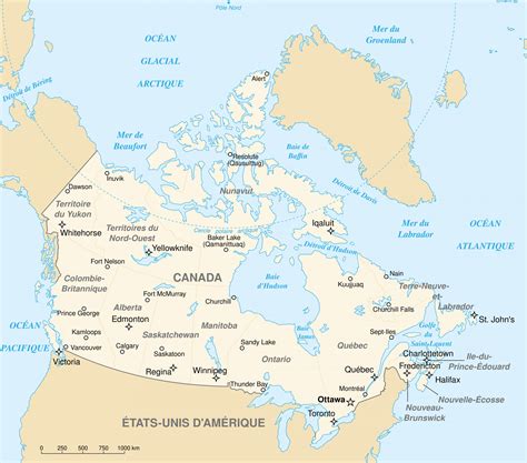 Training and Certification Options for MAP Major Cities In Canada Map