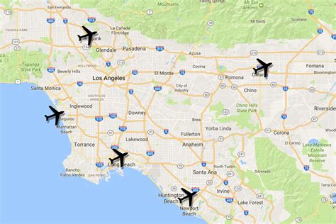 Training and Certification Options for MAP Map of Airports in LA
