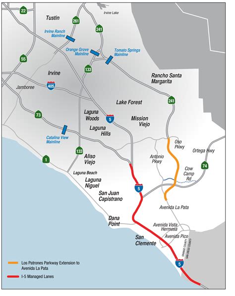 MAP Map of California Toll Roads