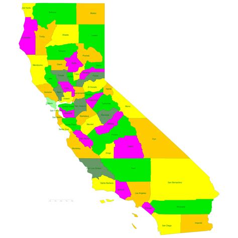 Training and certification options for MAP Map of Counties in California