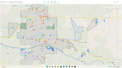 Training and certification options for MAP Map of Dodge City Kansas