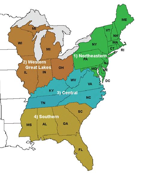 Training and Certification Options for MAP Map Of East Coast States