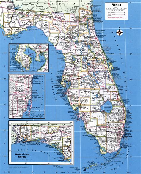 Training and Certification Options for MAP Map of Florida Showing Cities