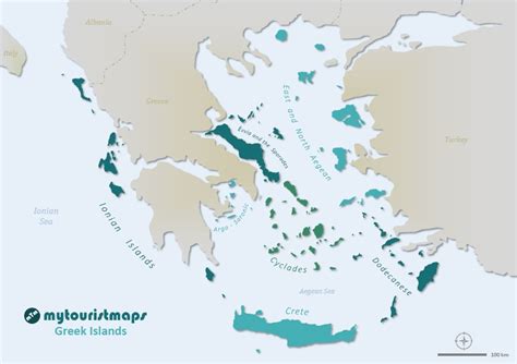 Map of Greece with Islands