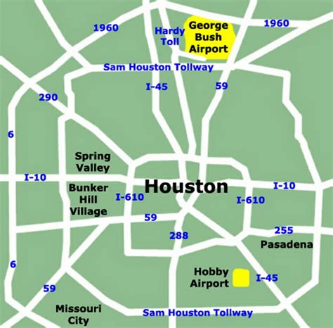 Training and Certification Options for MAP Map of Houston International Airport