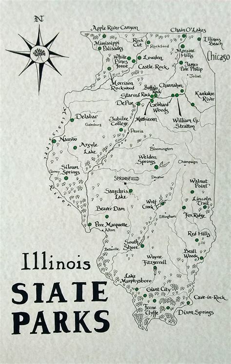 Training and Certification Options for MAP Map of State Parks in Illinois